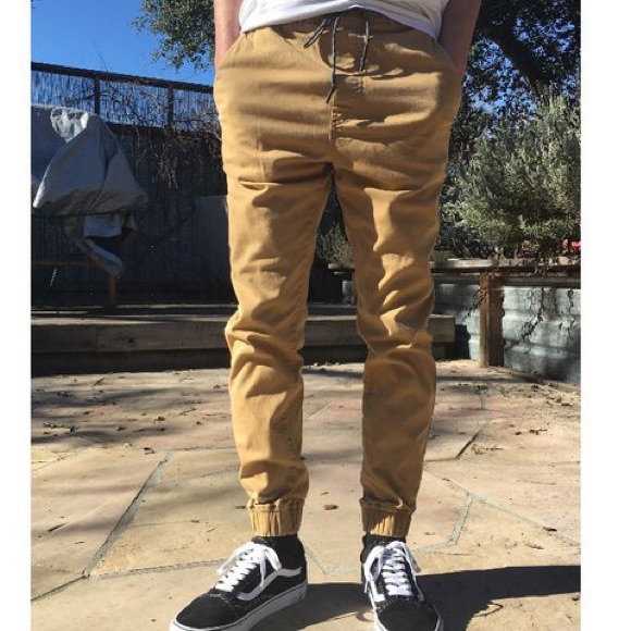 Twill Khaki Joggers - Picture 6 of 7